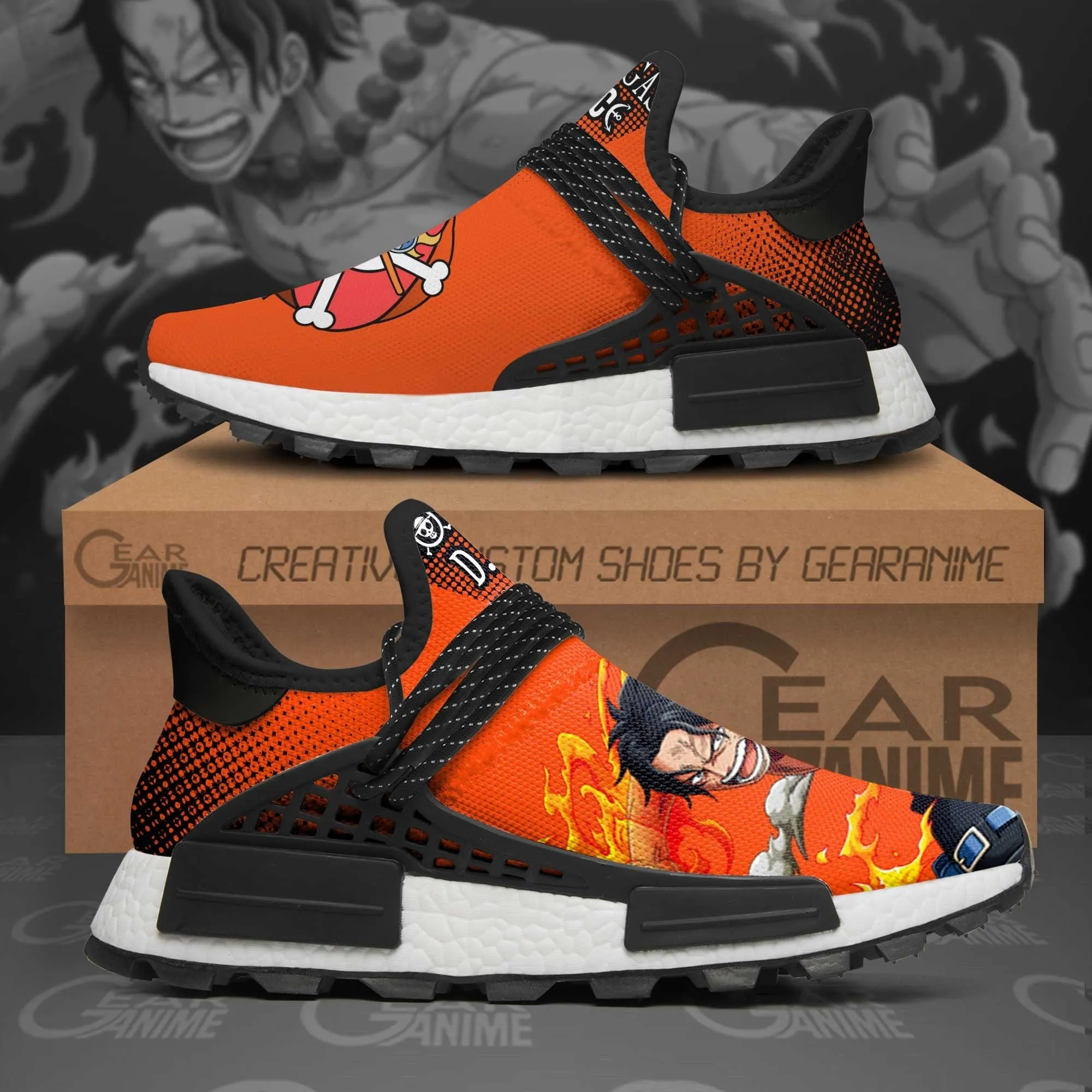 Portgas D Ace Shoes Fire Fist OP Custom Anime Shoes TT11