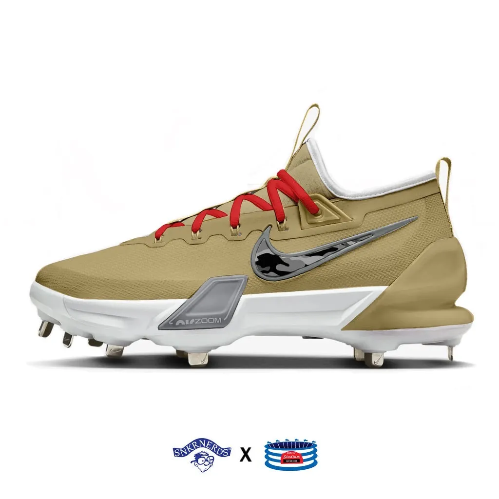 "Gray Camo" Nike Force Zoom Trout 9 Elite Cleats by Stadium Custom Kicks