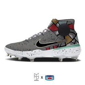 "Maestro" Nike Alpha Huarache Elite 3 Mid Cleats by Stadium Custom Kicks