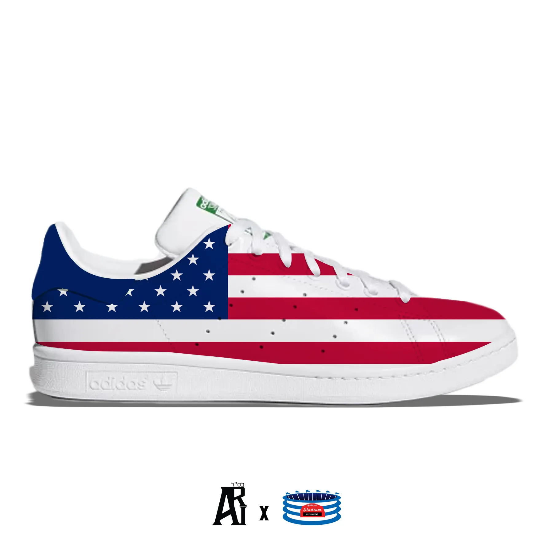 "USA" Adidas Stan Smith Casual Shoes by Stadium Custom Kicks