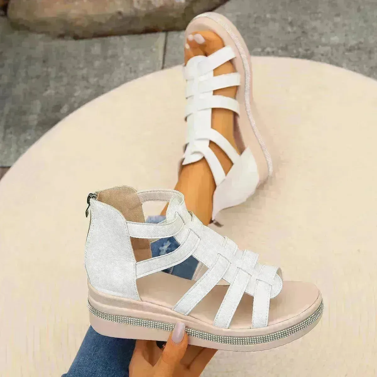 Roman Style Summer Women's Wedge  Platform Chunky Sandals for Women