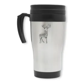 Standing Stag Insulated Travel Mug Stainless Steel