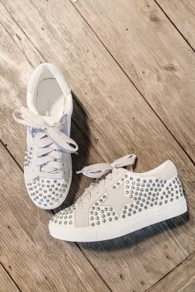 Star Studded White Sneakers