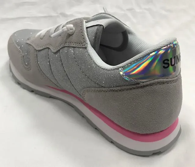 Sun 68 sneakers da ragazza Ally glitter Girl's grigio chiaro