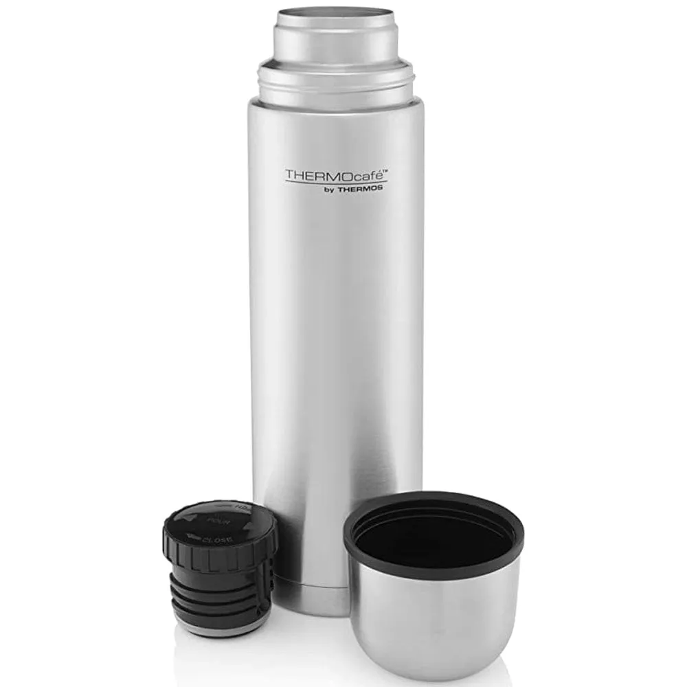 Thermos THERMOcafé Stainless Steel Slimline Vacuum Insulated Flask 1L