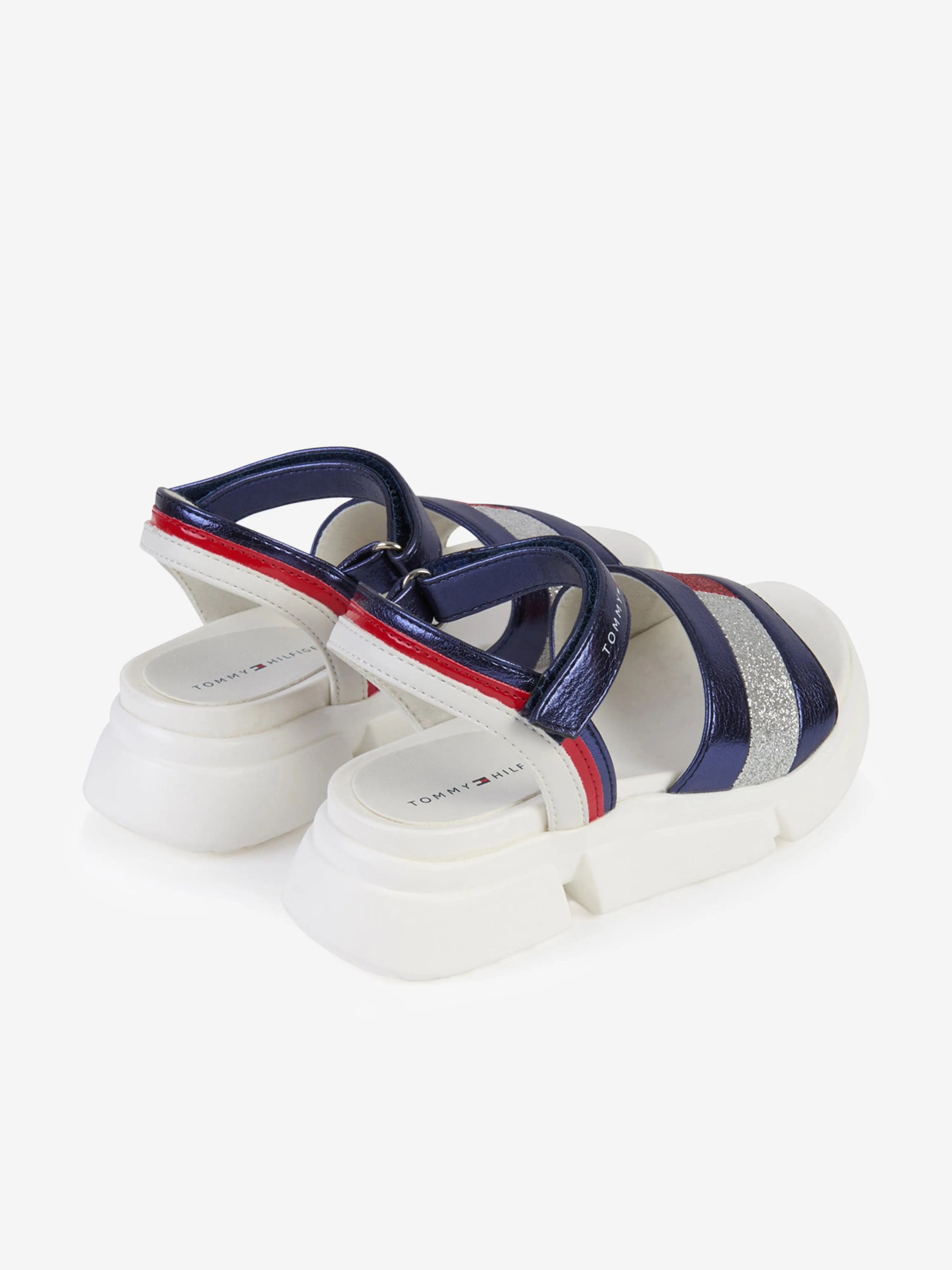 Tommy Hilfiger Girls Glitter Logo Sandals