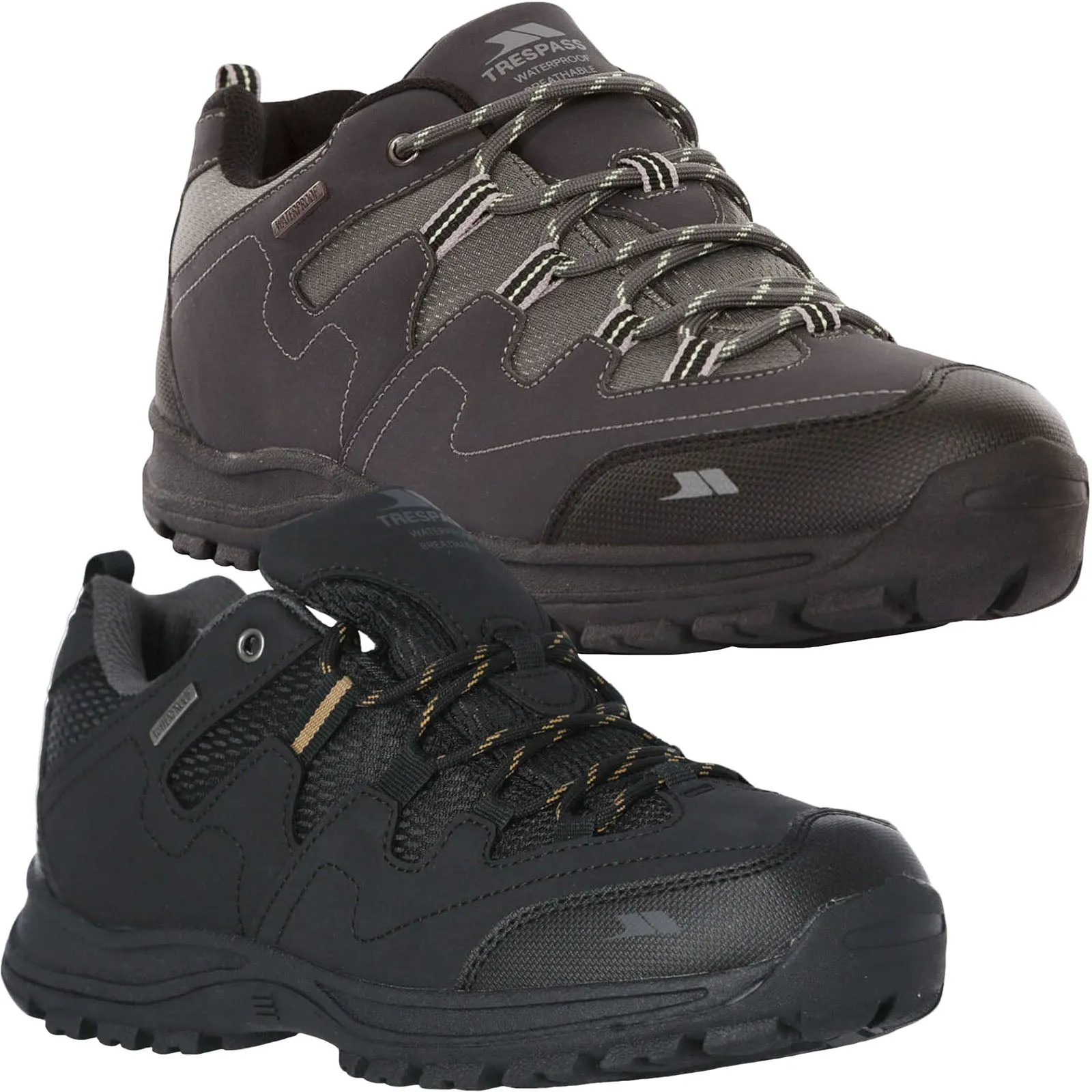 Trespass Mens Finley Low Rise Waterproof Walking Shoes