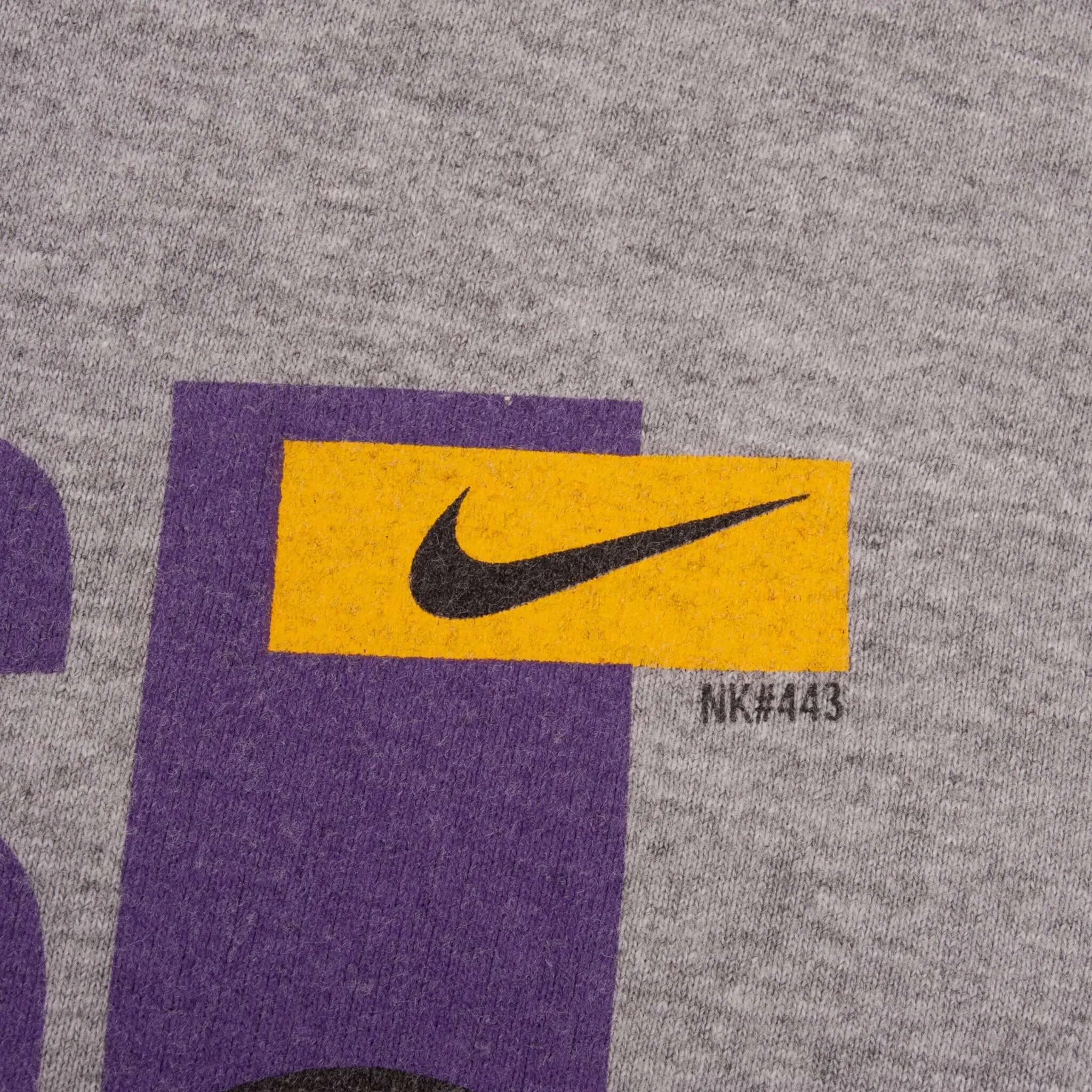 VINTAGE NIKE NBA LOS ANGELES LAKERS 1990S GREY TEE SHIRT SIZE XL