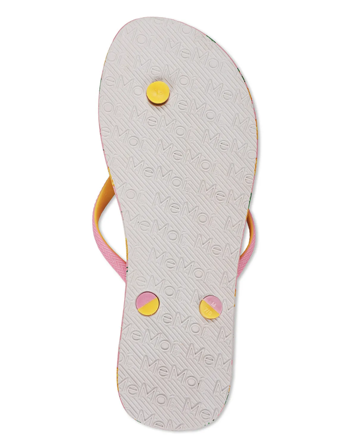 Women's Pineapple Flip Flops & Mesh Bag Set