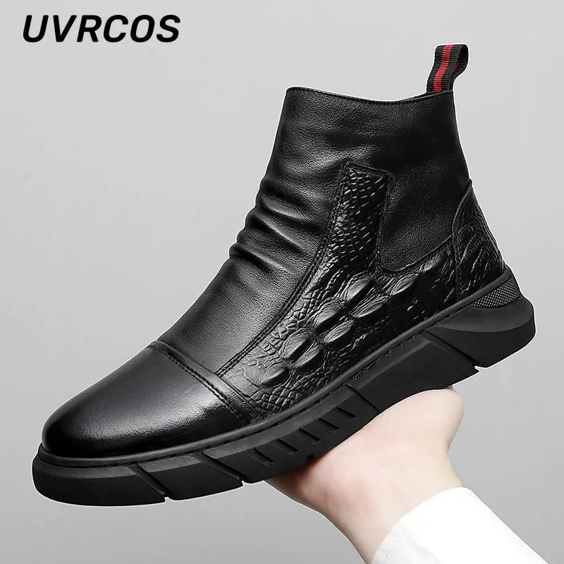 Work Boots Casual Thick-Soled Retro Wild Fashion Non-Slip Low-Top Flat Heel